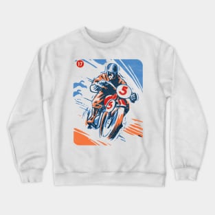 Racing Motorcycle / Cafe Racer / 1950s Retro Style Crewneck Sweatshirt